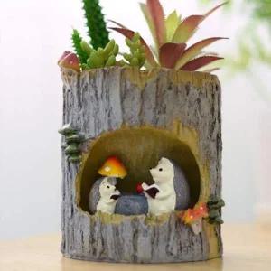 다육이 미니화분 고슴도치 장식소품 선물용 동물친구