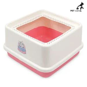 엣지 탑엔트리 고양이 화장실 캣아이디어 핑크 캣용품