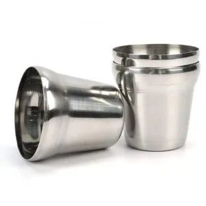 [골드스마일]스테인리스 이중 냉음료컵 무광 업소용 양치용 물잔