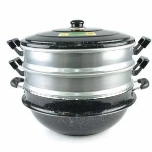 [골드스마일]가벼운 3단 찜솥 30cm 가마솥 요리기구 떡찜기 식사준비 찜기