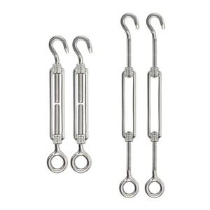 턴버클 L스퀘럴 304 스테인리스 스틸 훅 앤 아이 헤비 듀티 텐셔너 조절  쉐이드  하드웨어