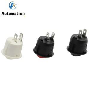 1Pcs 220V 라운드 SPDT ON-OFF 로커 스위치 KCD1-105 화이트 블랙 레드 AC 250V/6A 125V/10A 토글 2Pin