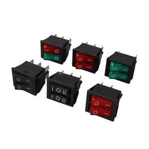 1PCS KCD8 6PIN 16A 250V 20A 이중 조명 스위치 로커 방수 ON-OFF 보트 전원