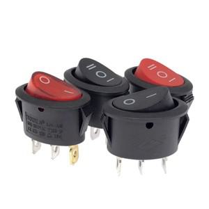 KCD1 타원형 로커 스위치, ON-OFF-ON, 2 핀, 3 핀 선풍기, 전기 주전자 전원 6A 250VAC, 10A 개