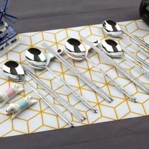 스테인리스 홍학 모양 샌딩 식기 수저 숟가락