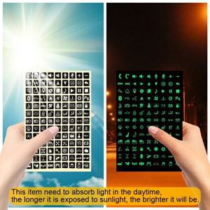 빛나는 자동차 로커 스위치 라벨 회로 스티커 계기판 버튼 범용 트럭 인테리어 장식 데칼