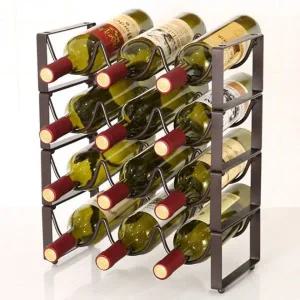 스틸 조립 와인 거치대 물결 패턴 선반 와인랙