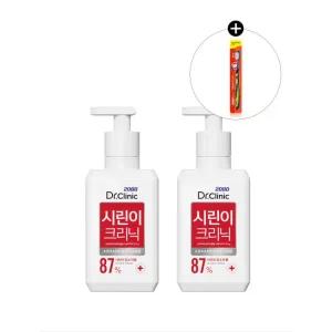 매장정품 2080 닥터크리닉 시린이 펌핑 치약 285g*2개입 + 칫솔 4개입 추가 증정 구성