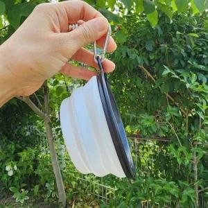 휴대용 반려견 접이식 급수기 카라비너 물통