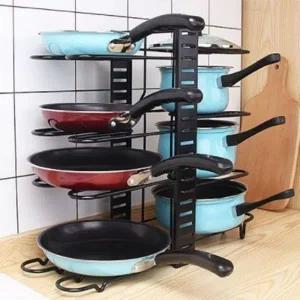 [골드스마일]철제 양면 프라이팬 거치 선반 주방 수납랙