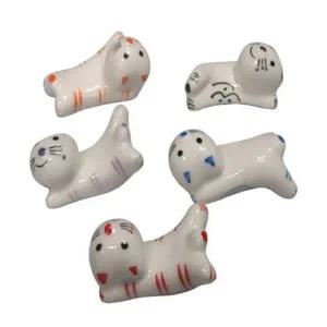 도자기 숟가락 거치대 고양이 수저 받침 티스푼 홀더