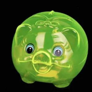 특대 저금통 귀여운 돼지 캐릭터 팬시 어린이 그린색