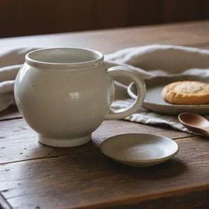 이천도자기 달백자 머그컵 450ml 잔 선물용 음료수 커피 홈카페