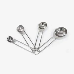 스텐 계량스푼 4종세트 조리 베이킹 캠핑 카페 주방용