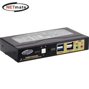 (Netmate) 8K Displayport KVM 2대1 스위치 핫키지원