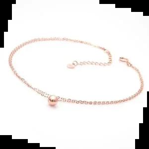 14K팔찌 Gold 로즈골드 볼 더블 체인 팔찌 14K