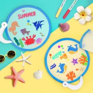 [하하당] 여름 스텐실 부채