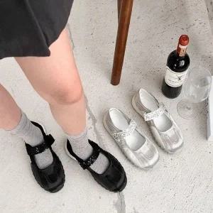 고품질 패션코디 키 높이 3cm굽 메리제인 슈즈 구두 여성구두 (WFFV9G4)