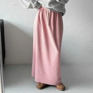 [다잇템] 여자 골지 니트치마 키큰녀 슬릿 고무줄 MAXI 롱스커트_23822464_588872