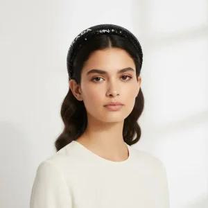 로고 시퀸 스팽글 헤어밴드  1IH019 2D0G F0967