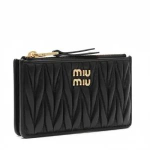 MIU MIU 25FW 마테라쎄 나파 가죽 지퍼 지갑  5MB06M AFPP F0002)