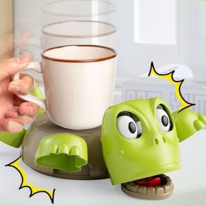 재미 있은 3D 인쇄 소리와 함께 당황한 거북이 코스터, 홈/사무실 장식 커피 티 컵 매트 절연 패드 머그 홀