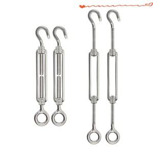 턴버클 L스퀘럴 304 스테인리스 스틸 훅 앤 아이 헤비 듀티 텐셔너 조절 가능한 쉐이드  하드웨어