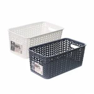 오픈형 바스켓 7L 헤링본 수납정리함 바스켓 서류 다용도 다기능 만능 정리 가정