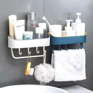 무타공 욕실선반 접착식 화장실 정리대 욕실수납장선반 욕실일자선반 욕실수납