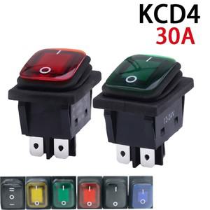 30A 고전류 KCD4 일체형 방수 2단 기어/3단 기어 실버 포인트 내유성 고출력 로커 전원 공급 장치 선박 스