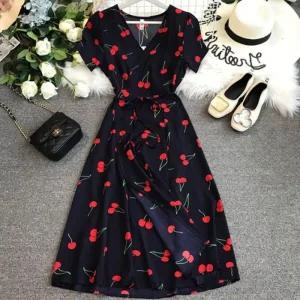 [라일리여성의류] Rly 드레스 쉬폰 롱원피스 반팔원피스 짝꿍닷컴 롱 슬