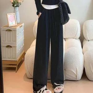 [라일리여성의류] Rly 여성 부드러운 피치 겉기모 허리밴딩 와이드 간절