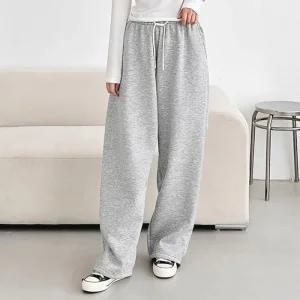 [라일리여성의류] Rly 남녀공용 커플 기모안감 와이드 밑단스트링 겨울