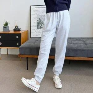 [라일리여성의류] Rly 남녀공용 커플 무지면 조거 기모안감 캐주얼 데일