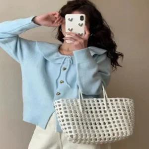 [라일리여성의류] Rly 여성 3컬러 하트 실루엣 케이프 스타일 니트 가