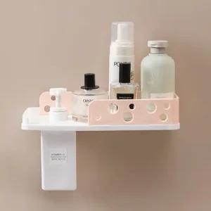 욕실 화장실 수납 선반 접착식 타일선 거치대 무타공 욕실수납 화장실선반 욕실젠다이