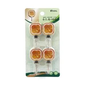 우일-우드훅 매화) - 3EA 도어훅 부착행거 접착행거 부착식행거 미니행거