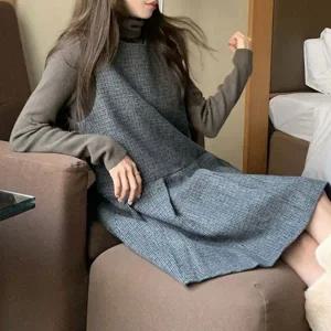 러블리 레이어드 민소매 루즈핏 플리츠원피스 데일리