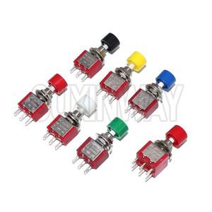 압력 스위치 5PCS ON-(ON) 2A 250VAC/5A 120VAC 3Pin C-NO-NC 6MM 미니 소형 순간 자동 복귀 푸시 버튼 스