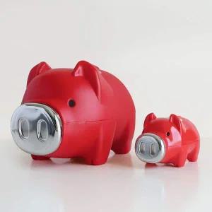 판촉홍보 레트로 레드돼지 잔돈 동전저금통 34cm 귀여운저금통