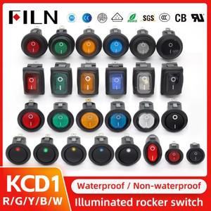 압력 스위치 FILN 5Pcs ON-OFF 12V 24V 110V 220V 6A 헤비 듀티 DPST 밀폐형 방수 T85 IP67 자동 보트 해양