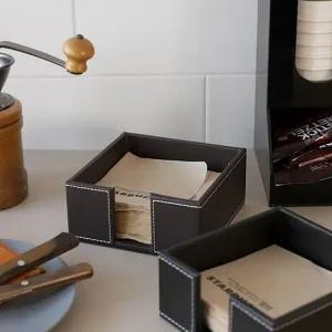 레스토랑 디저트카페 베이커리 사각 가죽 냅킨케이스 식당용품 카페용품 티슈케이스