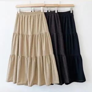 [라일리여성의류] Rly 스커트 롱 겨울 밴딩 가을 A라인 캉캉 코듀로이  43286360)