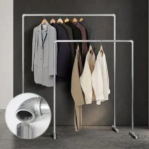 튼튼한파이프행거 원룸옷걸이 철제거치대 미니수납1단 스탠드옷걸이 옷걸이행거