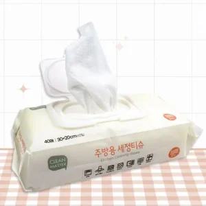 주방 싱크대 가스렌지 인덕션 묵은때 청소 세정티슈 주방용티슈 기름때제거티슈