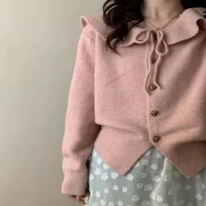 [라일리여성의류] Rly 여성 3컬러 러블리룩 하트 실루엣 니트 케이프가