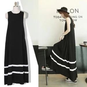 [라일리여성의류] Rly 패션 체형 여자 민소매 여성 원피스 롱원피스 커