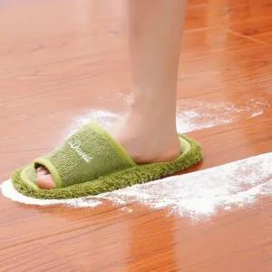 청소슬리퍼 1개 + 전용 리필패드 1개 세트 청소슬리퍼 청소실내화 극세사실내화