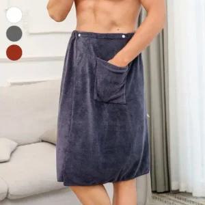샤워 후 편안하게 사용하는 홈웨어 스커트 가운 홈웨어가운 남성목욕타월 샤워스커트