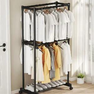 이동식 2단 옷걸이 행거 드레스룸 옷장 철제 시스템행 모자걸이 시스템행거 시스템옷장